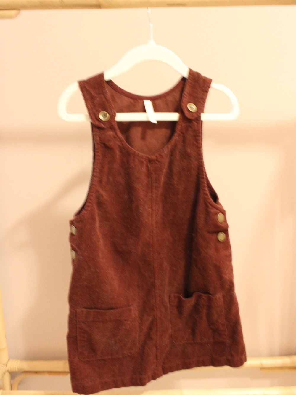 Rylee + Cru Burgundy Overall Dress